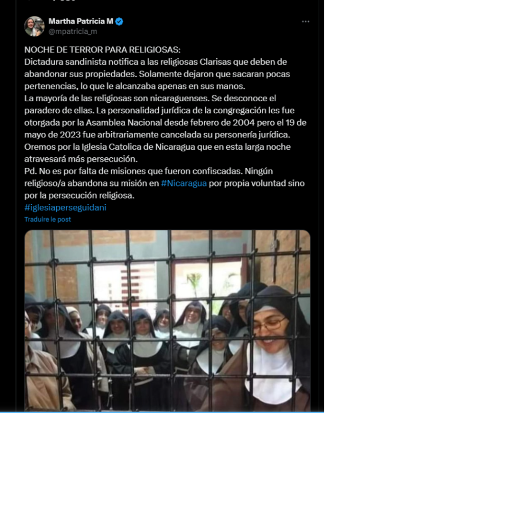 Au Nicaragua, les mesures coercitives s'accumulent contre l'Eglise catholique. Le Pape appelle à prier pour l'Immaculée Conception, patronne du pays. 